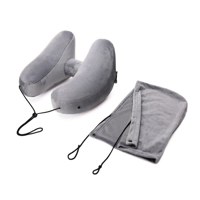 Lightweight Inflatable Hooded Travel Pillow