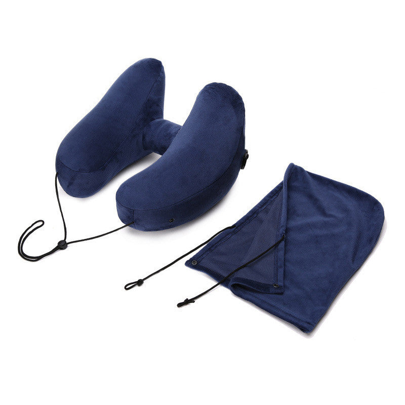 Lightweight Inflatable Hooded Travel Pillow