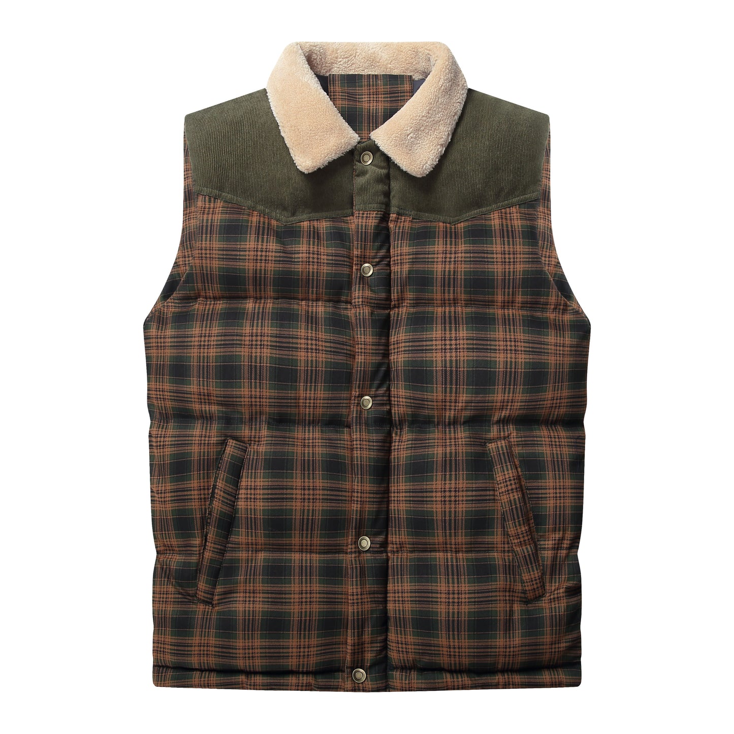 Collared Plaid Vest